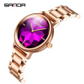 Classy SANDA P1019 Ladies Japan Movement Quartz Watches Fancy Cheap Stainless Steel Back Wristwatches